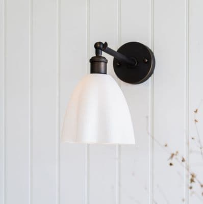 Soho Lighting Fluted Wall Lights White & Green
