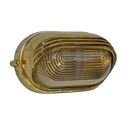 Soho Lighting Marlborough Eyelid Prismatic Glass IP65 Outdoor Solid Brass Bulkhead Wall Light