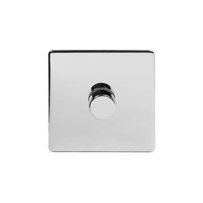 Soho Polished Chrome 1 Gang 1 or 2 Way 150W LED Dimmer Switch SS-SH-20-LTS201-PC