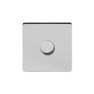 Soho Polished Chrome 1 Gang 1 or 2 Way 150W LED Dimmer Switch Vintage SS-SH-2K-LTS201-PC