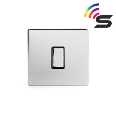 Soho Polished Chrome 1 Gang 150W Zigbee Smart Rocker Switch SS-SH-20-LTS161-PCB