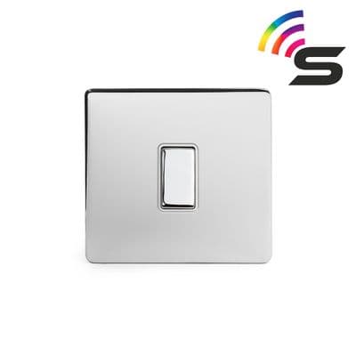 Soho Polished Chrome 1 Gang 150W Zigbee Smart Rocker Switch SS-SH-20-LTS161-PCW