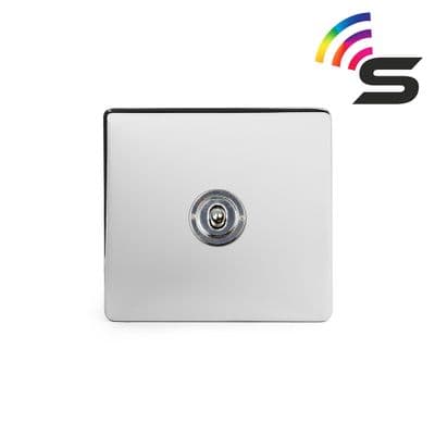Soho Polished Chrome 1 Gang 150W Zigbee Smart Toggle Switch SS-SH-20-LTS351-PC