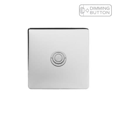 Soho Polished Chrome 1 Gang 6A Push Button Dimmer Switch SS-SH-20-LTS651-PC