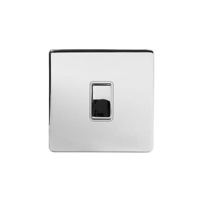 Soho Polished Chrome 1 Gang Intermediate Rocker Light Switch SS-SH-20-LTS111-PCW