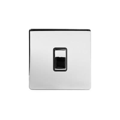 Soho Polished Chrome 1 Gang Retractive Rocker Switch SS-SH-20-LTS141-PCB