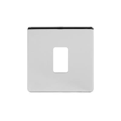 Soho Polished Chrome 1 Gang RM Rectangular Grid Module Plate SS-SH-20-GRD101-PC