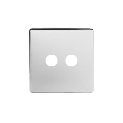 Soho Polished Chrome 2 Gang CM Circular Grid Module Plate SS-SH-20-GRD133-PC