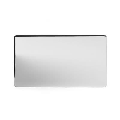 Soho Polished Chrome 2 Gang Double Blank Plate SS-SH-20-PLT502-PC