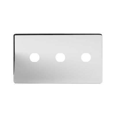Soho Polished Chrome 3 Gang CM Circular Grid Module Plate SS-SH-20-GRD135-PC