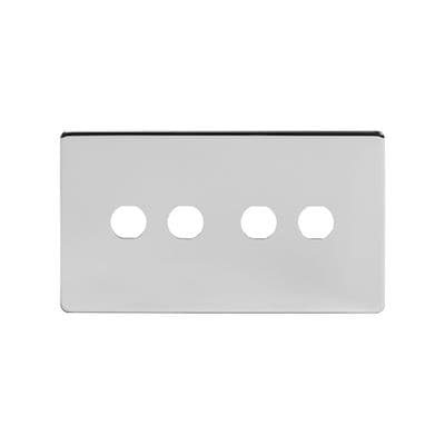 Soho Polished Chrome 4 Gang LT3 Toggle Plate SS-SH-20-PLT304-PC