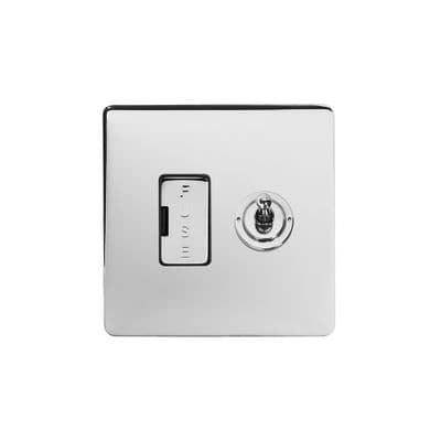 Soho Polished Chrome Toggle Switched Fused Spur 13A DP SS-SH-20-ISO320-PCB