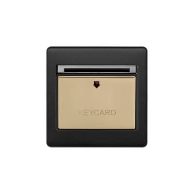Soho SS-SH-20-ISO102-MBR 32A Hotel Key Card Switch Matt Black & Brushed Brass