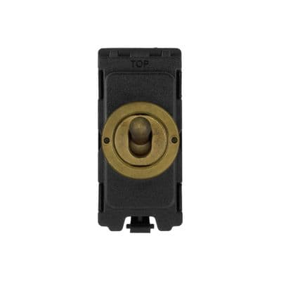Soho Vintage Brass 20AX 2 Way CM Grid Toggle Switch Module SS-SH-00-SGP310-VB