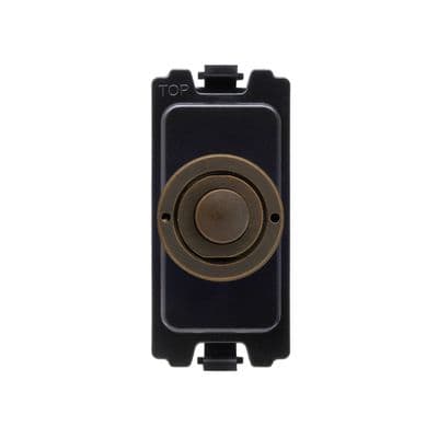 Soho Vintage Brass 6A 2 Way Retractive Push Button CM Grid Module Switch SS-SH-00-SGP211-VB
