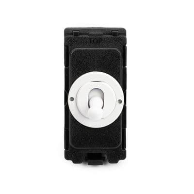 Soho White 20A Double Pole CM Grid Toggle Switch Module SS-SH-00-SGP311-WP