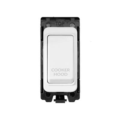 Soho White 20A Double Pole 'Cooker Hood' RM Grid Switch Module SS-SH-00-SGP222-WP