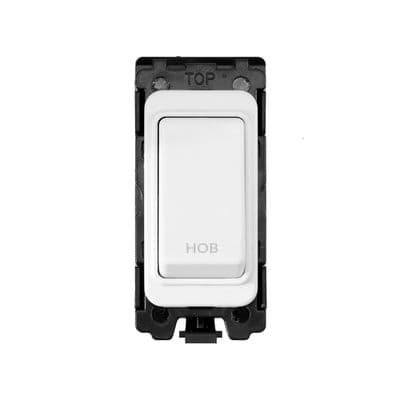 Soho White 20A Double Pole 'Hob' RM Grid Switch Module SS-SH-00-SGP227-WP