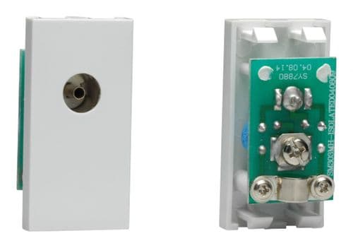 Varilight D8ISOW DataGrid White Co-axial TV Socket (Isolated) (1 DataGrid Space)