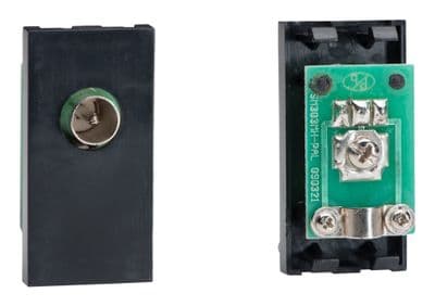 Varilight D8MB DataGrid Black Co-axial TV Socket, Male (1 DataGrid Space)