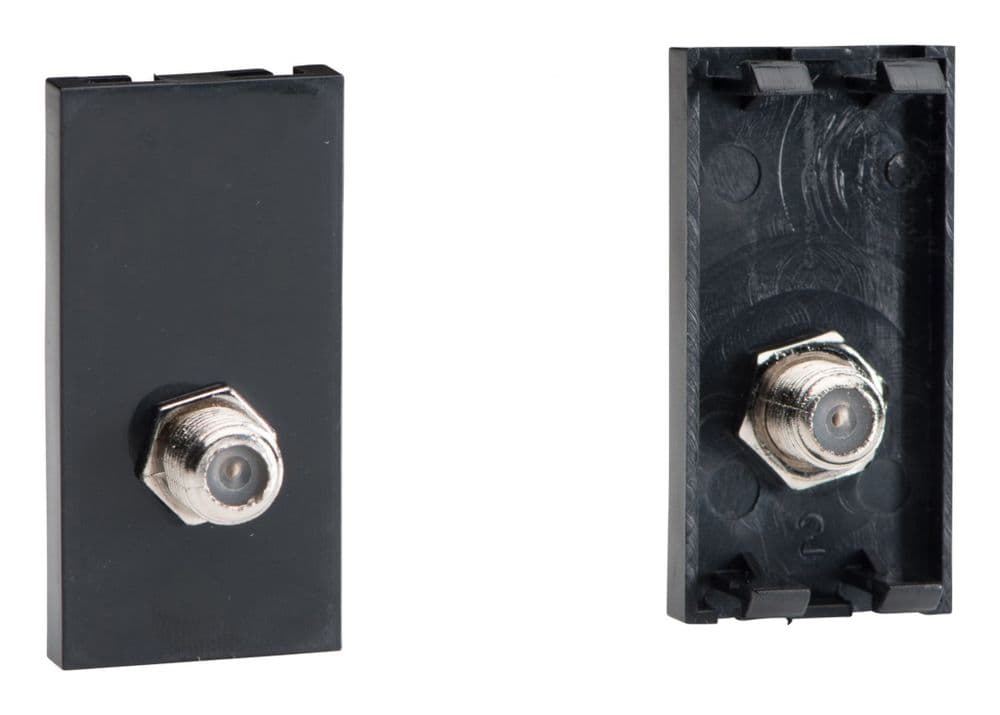 Varilight D8SB DataGrid Black Satellite TV Outlet F Type 1 DataGrid Space
