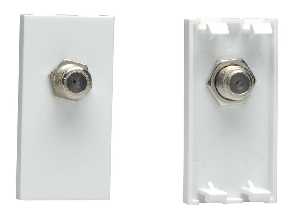 Varilight D8SW DataGrid White Satellite TV Outlet, F Type (1 DataGrid Space)