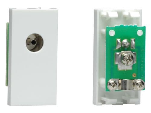 Varilight D8W DataGrid White Co-axial TV Socket, Female (1 DataGrid Space)