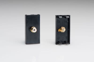 Varilight DPHB DataGrid Black Single Phono (RCA) Socket Female (1 DataGrid Space)