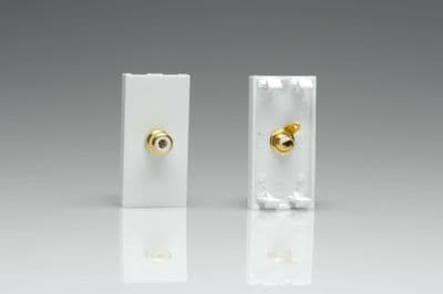 Varilight DPHW DataGrid White Single Phono (RCA) Socket Female (1 DataGrid Space)