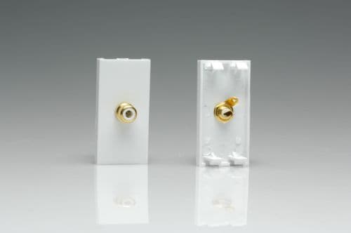Varilight DPHW DataGrid White Single Phono (RCA) Socket Female (1 DataGrid Space)