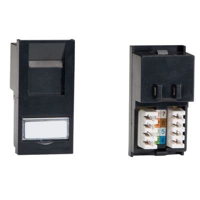 Varilight DRJ456AB DataGrid Black RJ45 Cat 6A Module (1 DataGrid Space)
