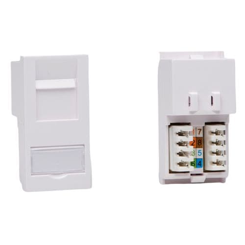 Varilight DRJ456AW DataGrid White RJ45 Cat 6A Module (1 DataGrid Space)