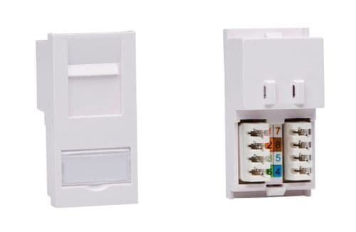 Varilight DRJ456W DataGrid White RJ45 Cat 6 Module (1 DataGrid Space)