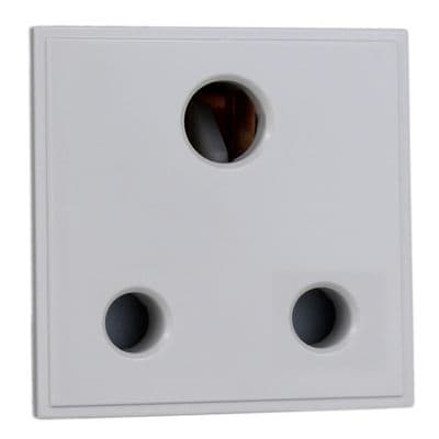 Varilight DRP15AW DataGrid White 1 Gang 15A Round Pin Socket (2 DataGrid Spaces)