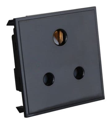 Varilight DRP5AB DataGrid Black 5A 3 Round Pin Socket (2 DataGrid Spaces)