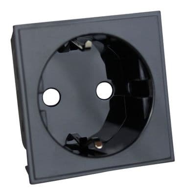 Varilight DSEUFB DataGrid Black 16A Euro Socket Schuko (2 DataGrid Spaces)