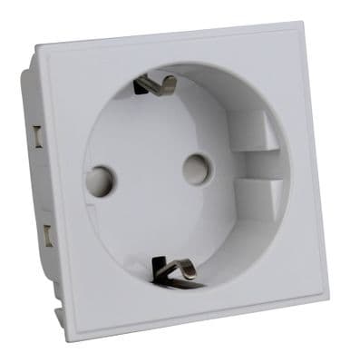 Varilight DSEUFW DataGrid White 16A Euro Socket Schuko (2 DataGrid Spaces)