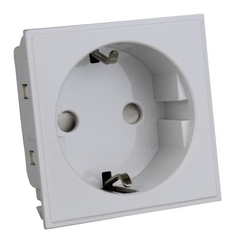 Varilight DSEUFW DataGrid White 16A Euro Socket Schuko (2 DataGrid Spaces)