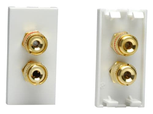 Varilight DSP2W DataGrid White Speaker Module (2 gold banana or cable binding posts) (1 Space)