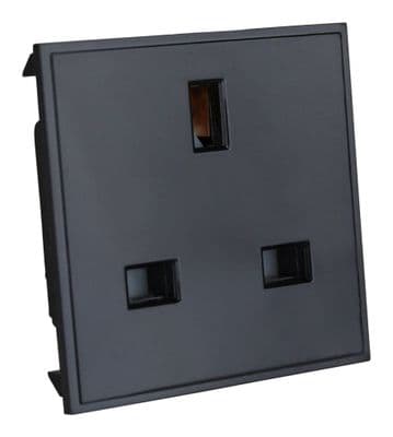 Varilight DSUKB DataGrid Black 13A UK Socket Unswitched (2 DataGrid Spaces)