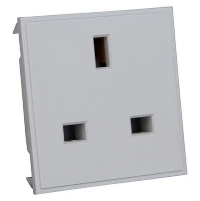 Varilight DSUKW DataGrid White 13A UK Socket Unswitched (2 DataGrid Spaces)