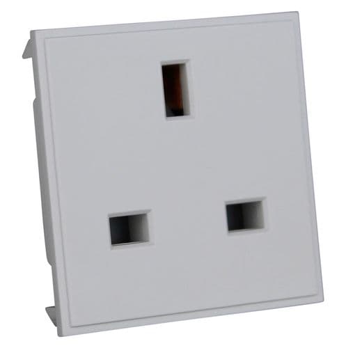 Varilight DSUKW DataGrid White 13A UK Socket Unswitched (2 DataGrid Spaces)