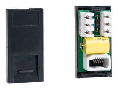 Varilight DTMB DataGrid Black Telephone Master Socket (1 DataGrid Space)