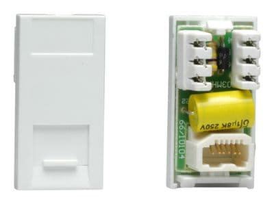 Varilight DTMW DataGrid White Telephone Master Socket (1 DataGrid Space)