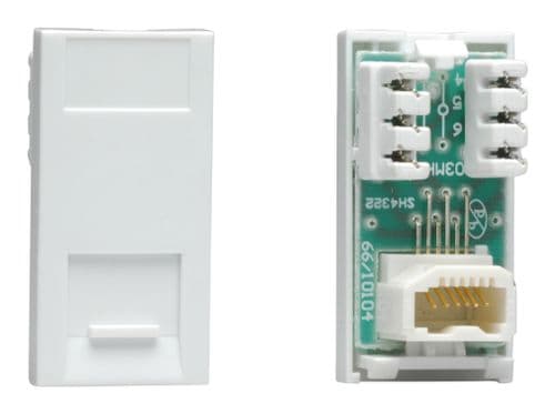 Varilight DTSW DataGrid White Telephone Slave (Extension) Socket (1 DataGrid Space)