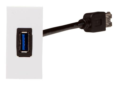 Varilight DUSBAW DataGrid White USB-A Module (non-charging) (1 DataGrid Space)