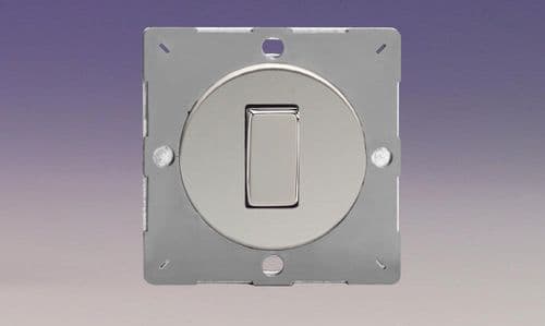 Varilight EG1C Euro Polished Chrome VariGrid 1 Gang 10A 1 or 2 Way Rocker Light Switch