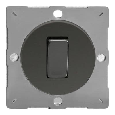 Varilight EG1I Euro Iridium Black VariGrid 1 Gang 10A 1 or 2 Way Rocker Light Switch
