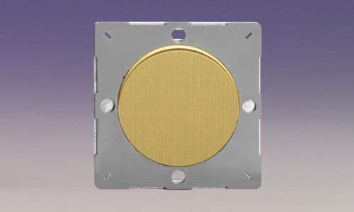 Varilight EGBB Euro Brushed Brass VariGrid 1 Gang Blank Plate