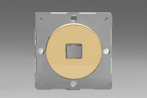 Varilight EGD1V European VariGrid Polished Brass 1 Gang Keystone Data Plate
